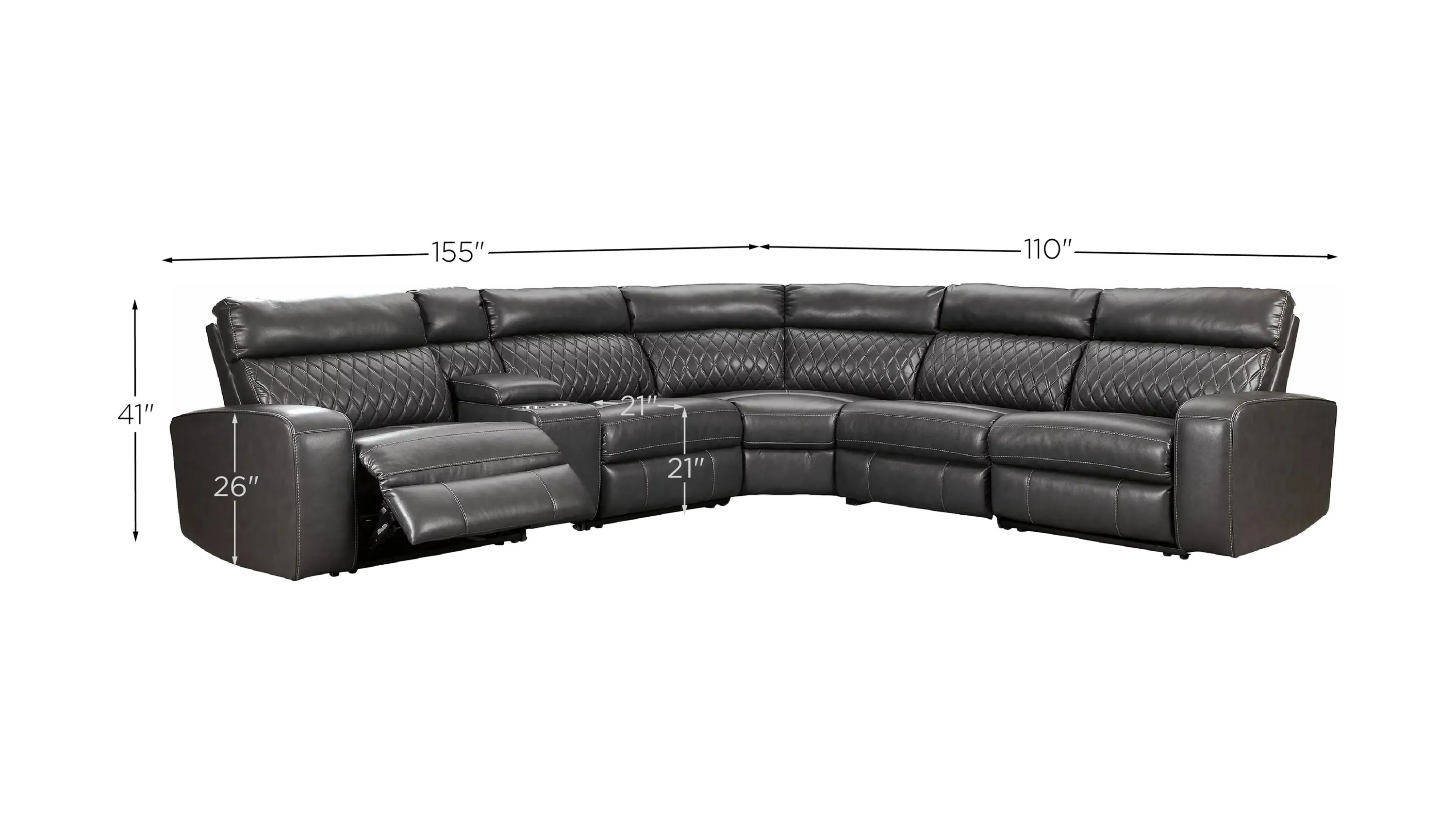 Samperstone 6-pc. Power Reclining Sectional | Raymour & Flanigan