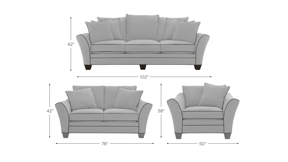 Briarwood Living Room Set Dimensions