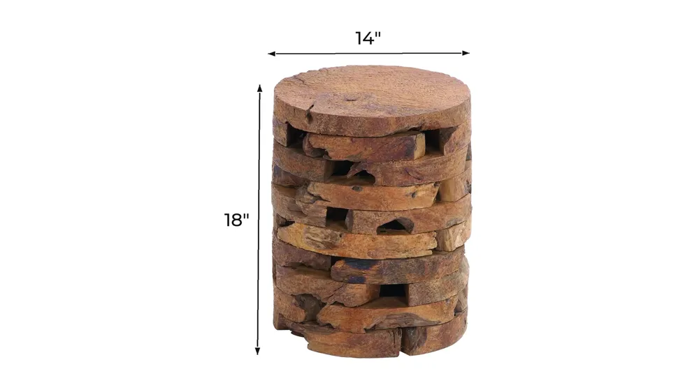 Ivy Collection Brick Accent Table Dimensions
