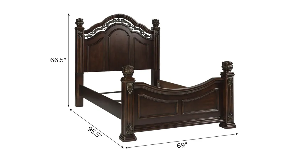 Messina Estates Poster Bed Dimensions
