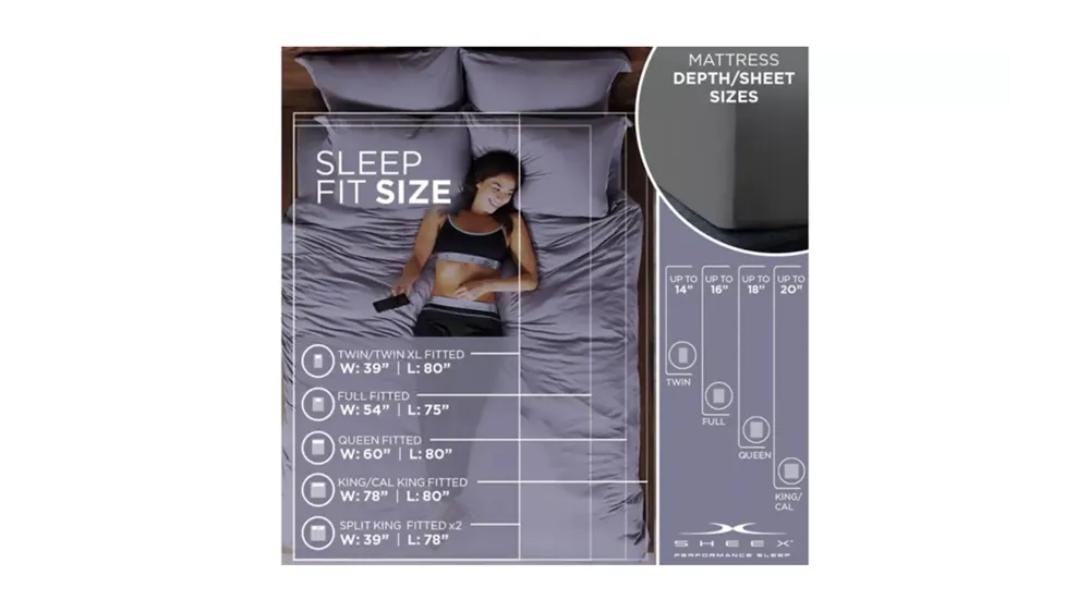 Original Performance by Sheex Sheet Set Dimensions