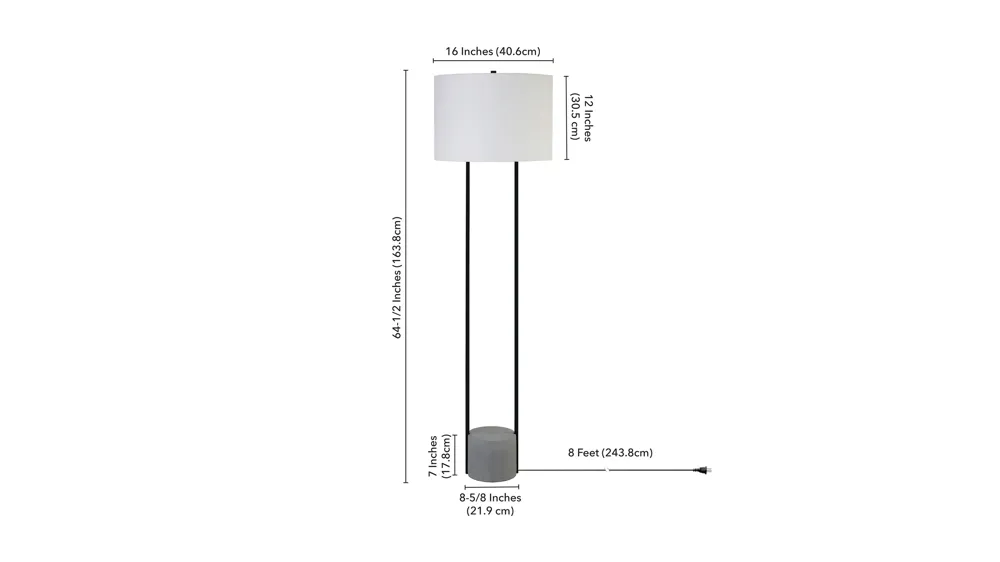Uma Floor Lamp Dimensions