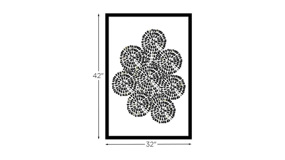 Array Black - Multi Petals Wall Art Dimensions