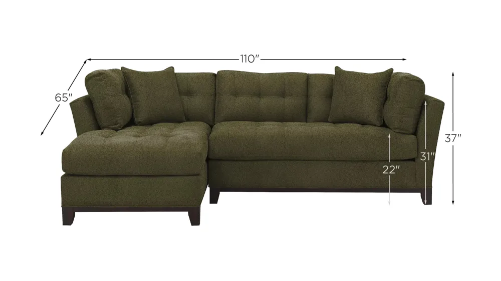 Cityscape 2-pc. Sectional Dimensions