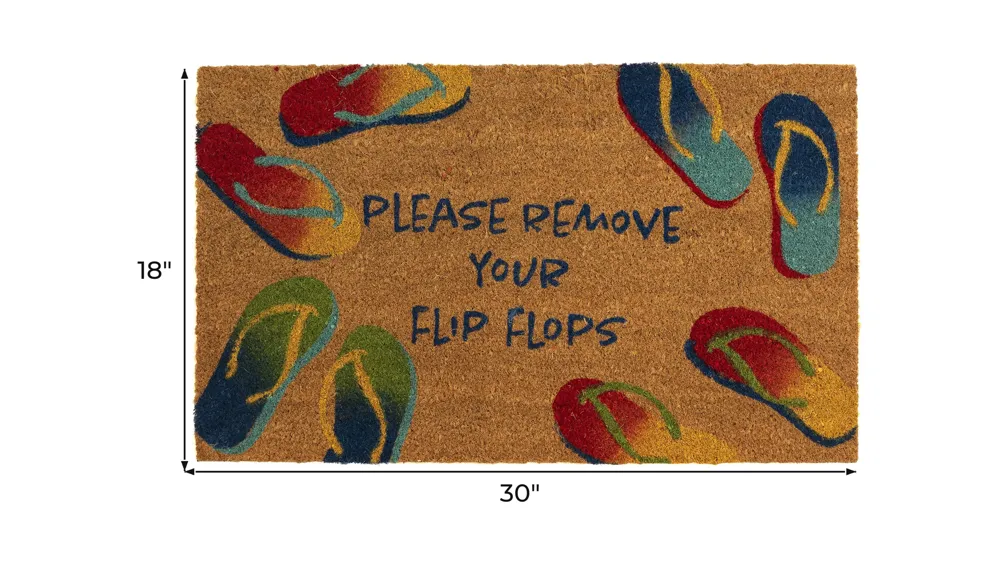 Liora Manne Natura Remove Flip Flops Outdoor Mat Dimensions