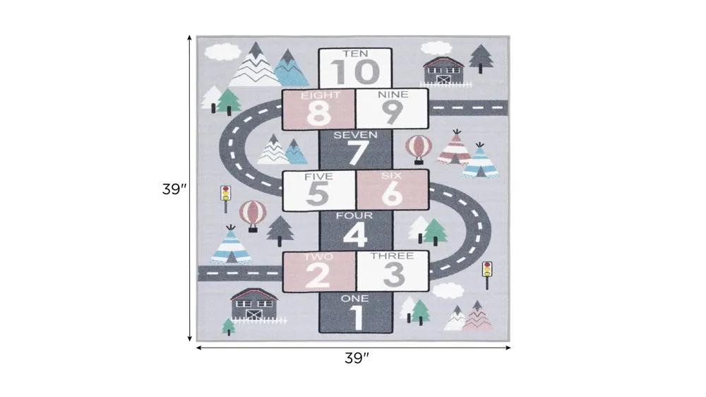 Elmira Kids' Playhouse Rug Dimensions