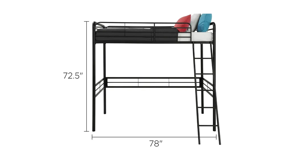 Blissfield Loft Bed Dimensions