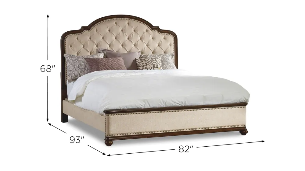 Leesburg California King Upholstered Bed Dimensions