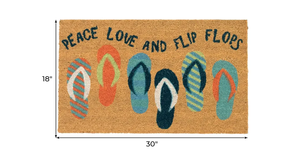 Liora Manne Natura Flip Flops Outdoor Mat Dimensions