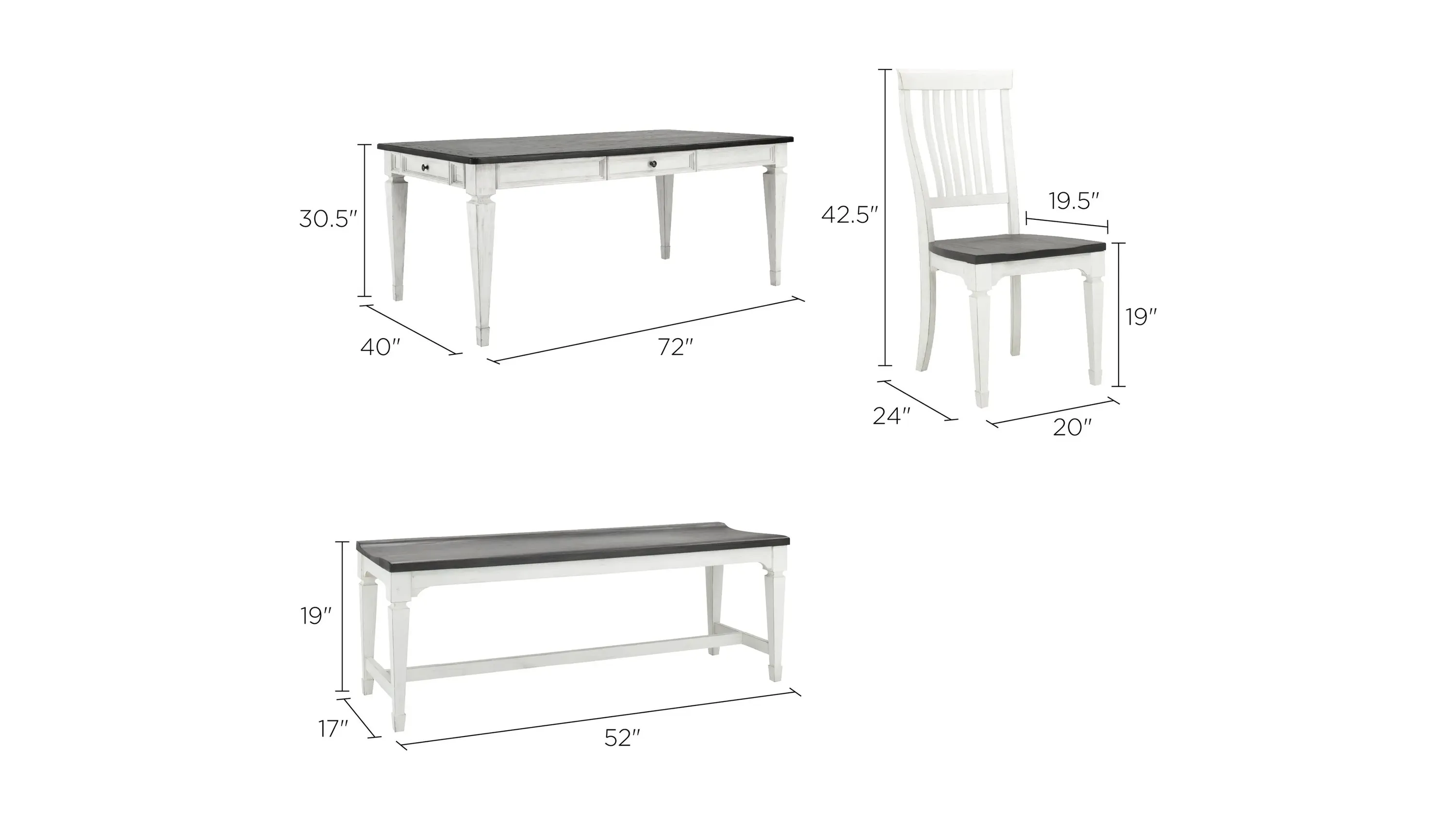 Shelby 6-pc. Dining Set w/Bench | Raymour & Flanigan