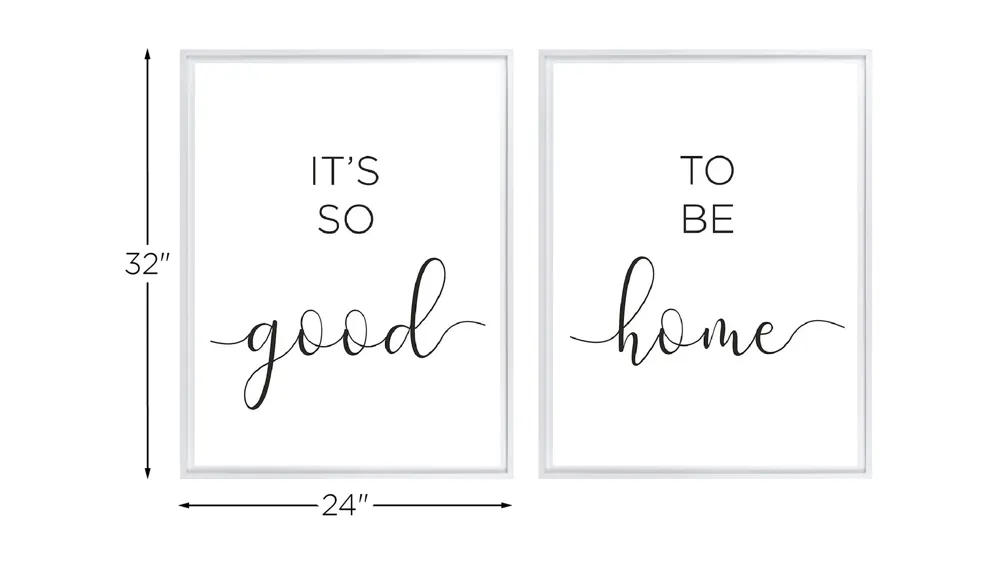 Stratton It's So Good To Be Home Canvas Wall Art Dimensions