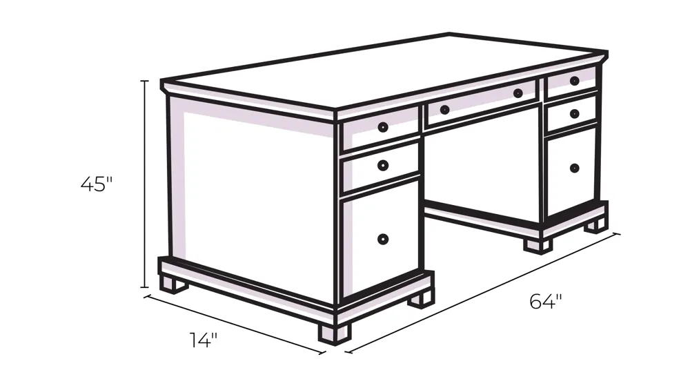 Harper Point Credenza Hutch Dimensions