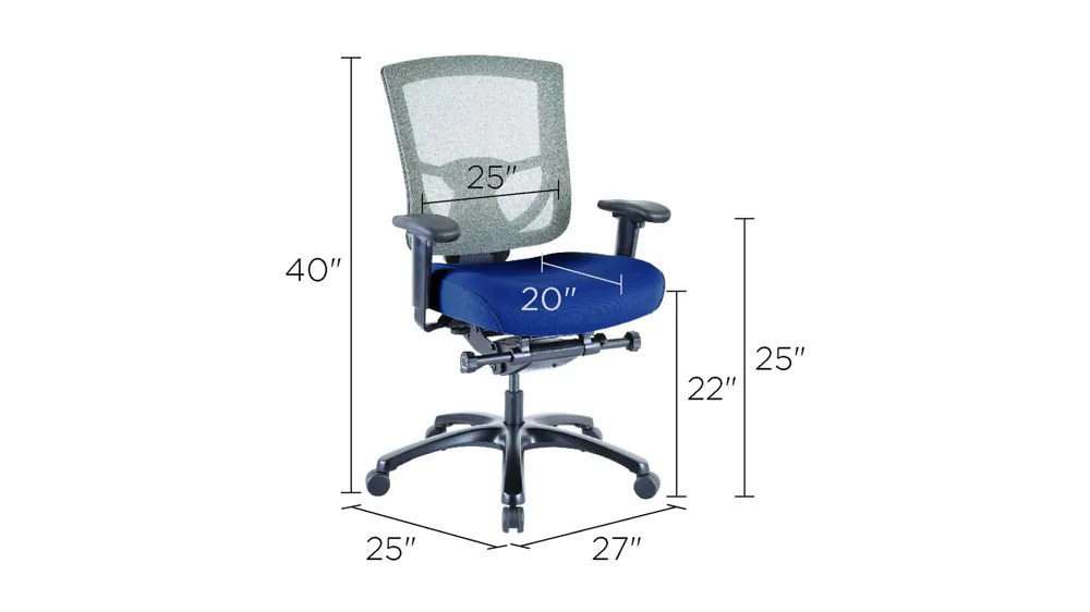 Tempur-Pedic Mesh Back Home Office Chair Dimensions