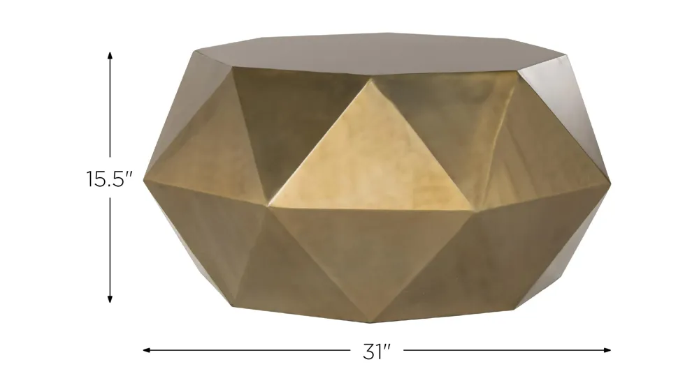 Isabelle Faceted Coffee Table Dimensions