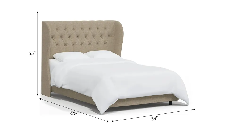 Thayer Wingback Bed Dimensions