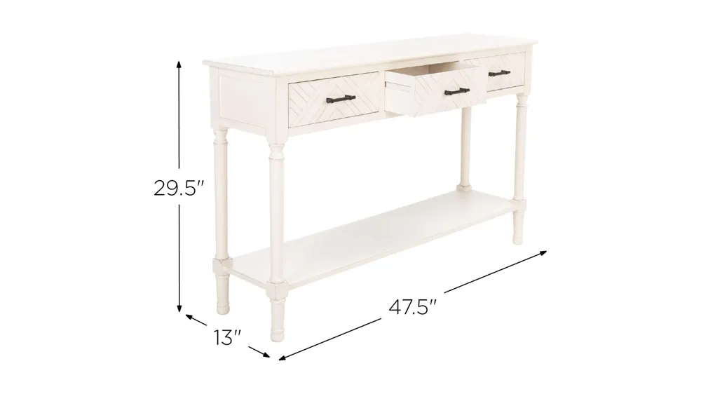 Jovie 3 Drawer Console Table Dimensions
