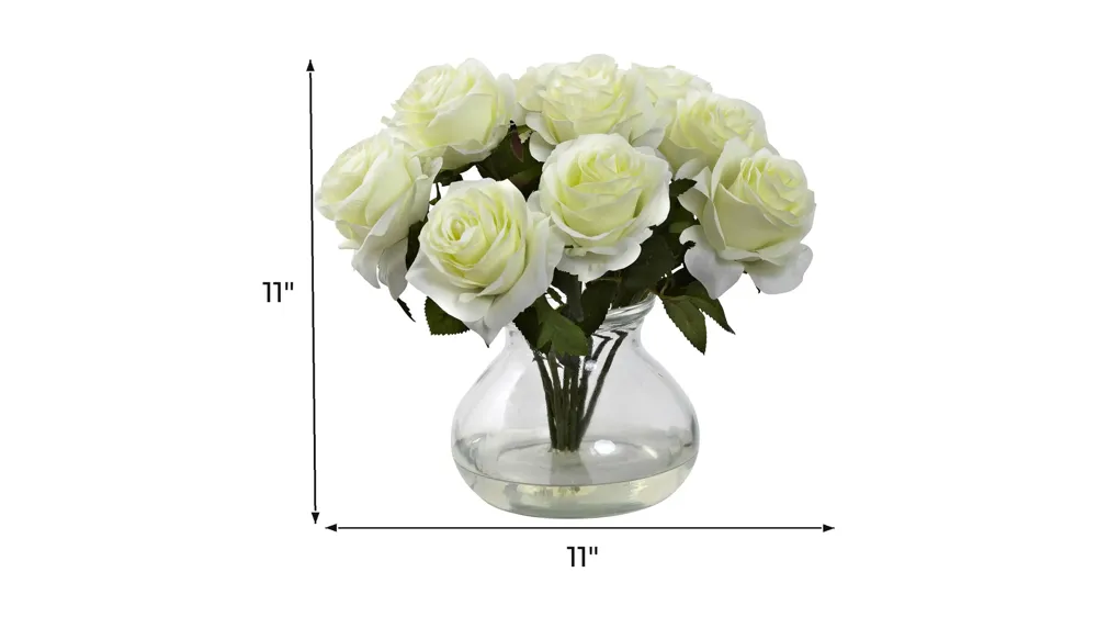 Rose Arrangement with Vase Dimensions