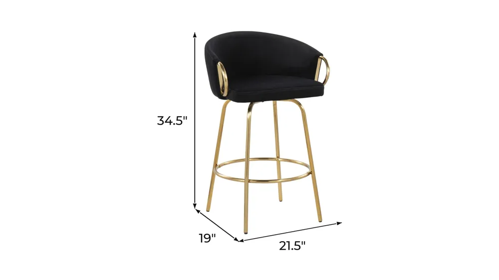 Claire Counter Stool- Set of 2 Dimensions