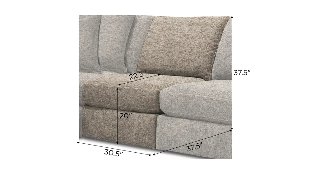 Nappily Armless Chair Dimensions