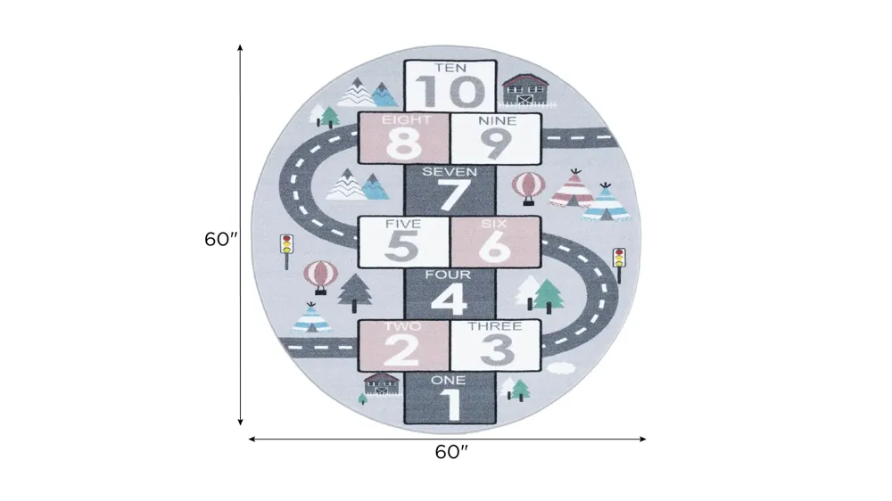 Elmira Kids' Playhouse Rug Dimensions
