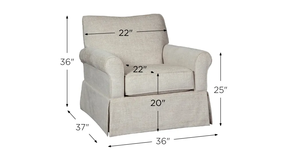 Searcy Swivel Glider Accent Chair Dimensions