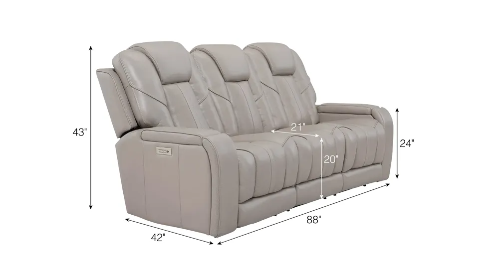 Starlight Zero Gravity Triple Power Sofa w/ Immersive Entertainment, Heat & Massage Dimensions