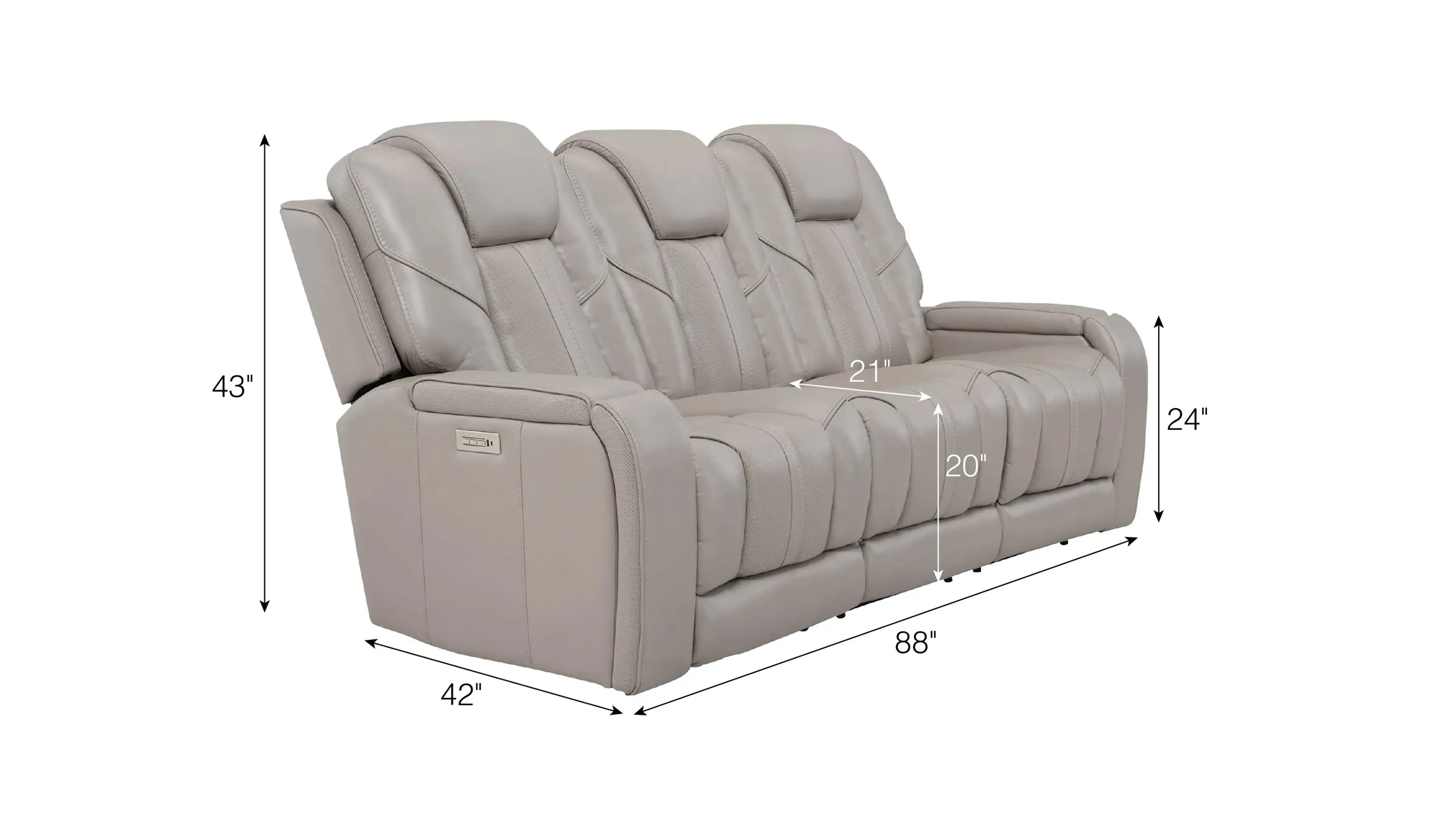 Starlight Triple Power Sofa w/ Immersive Audio, Heat & Massage