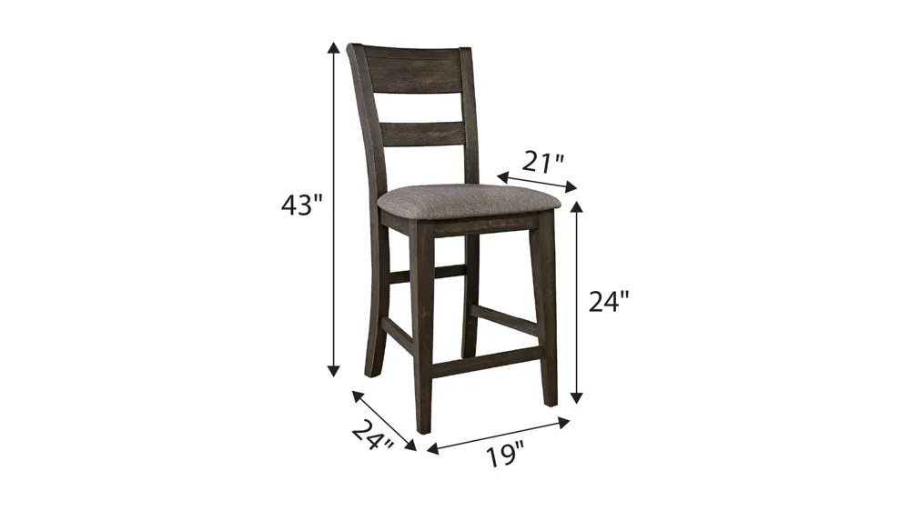 Double Bridge Counter Chair Dimensions