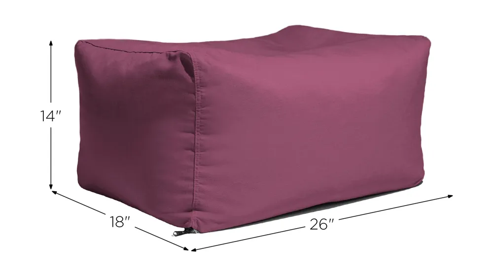 Lamont Outdoor Bean Bag Ottoman Bench Dimensions