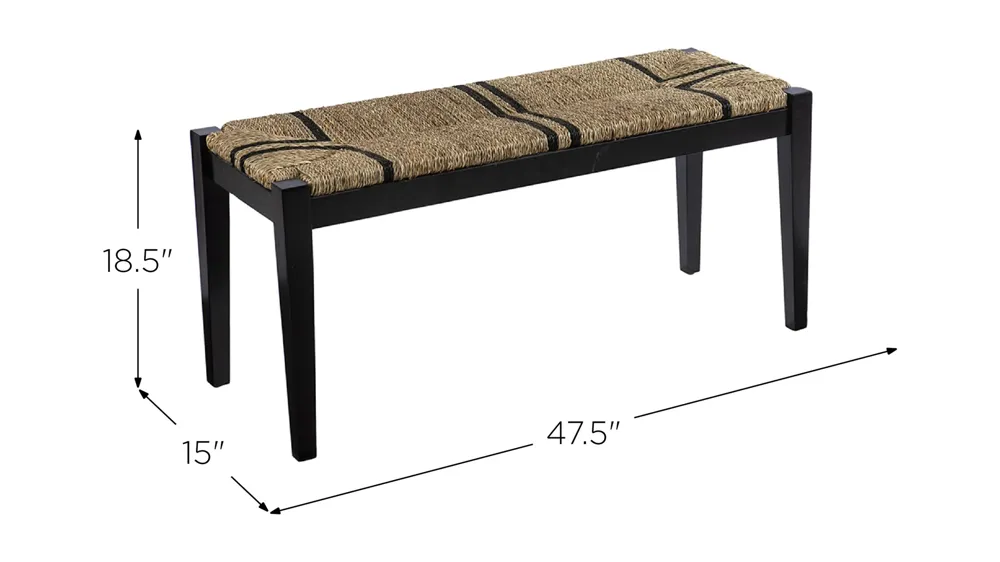 Grogan Seagrass Bench Dimensions