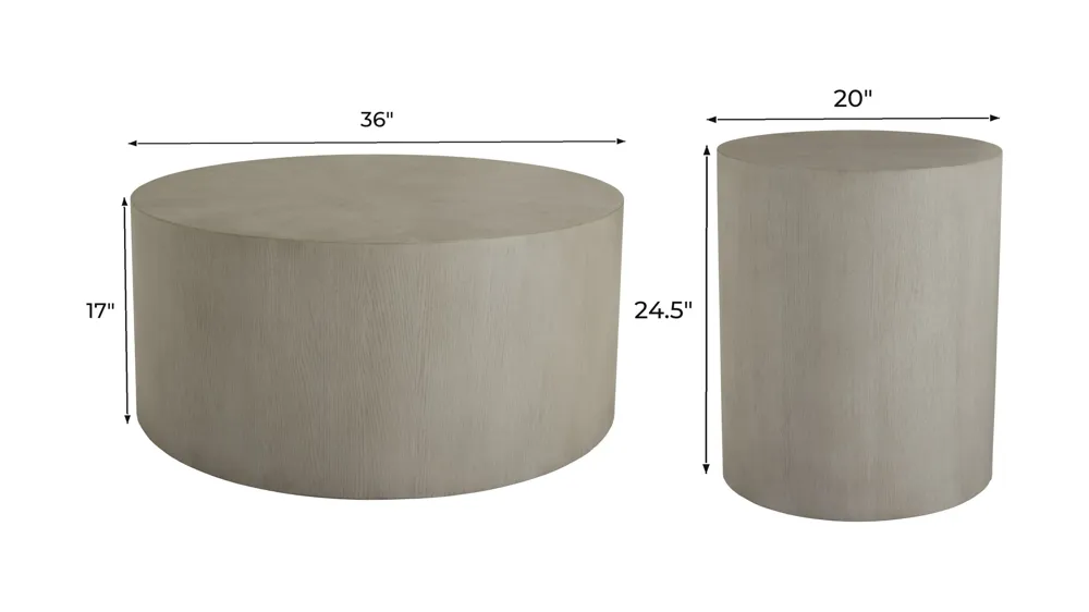 Elton 3-pc. Occasional Table Set Dimensions
