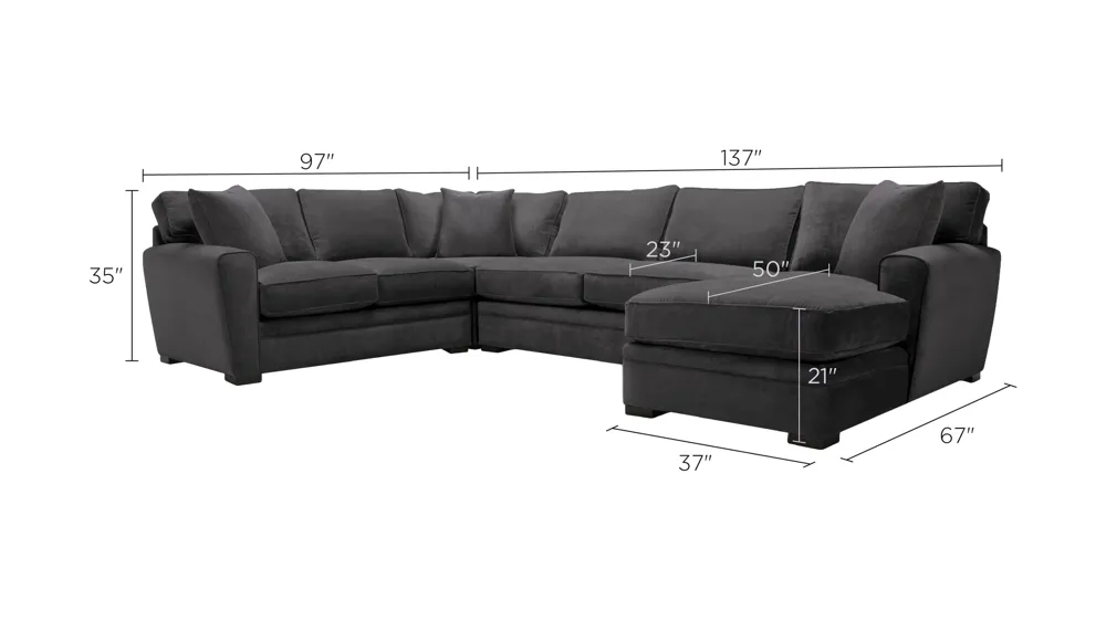 Artemis II 4-pc. Sectional Dimensions