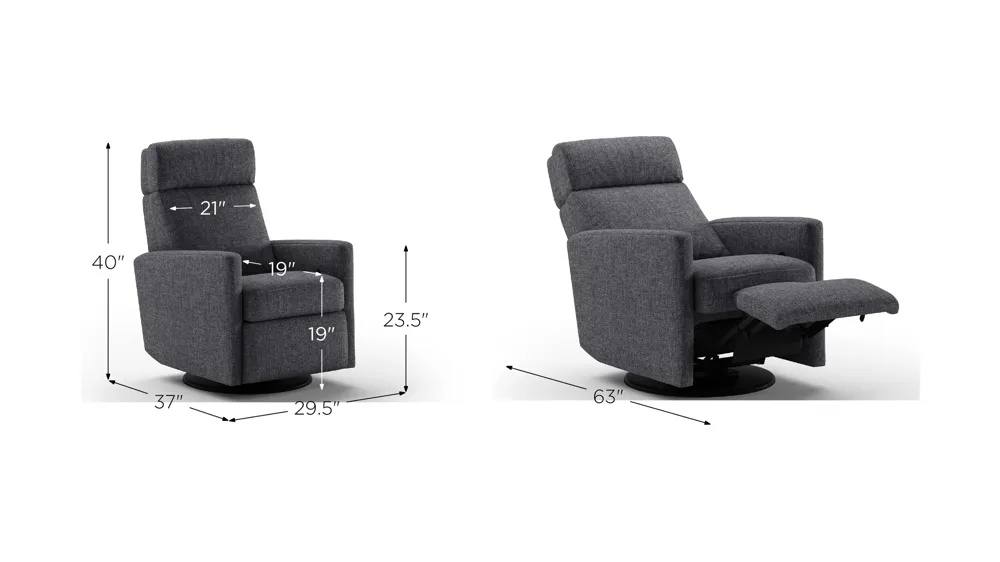 Track Manual Recliner Dimensions