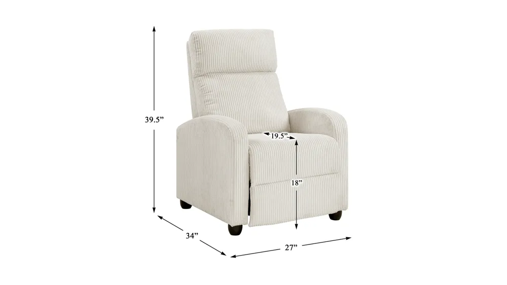 Annaliese Push Back Reclining Chair | Raymour & Flanigan