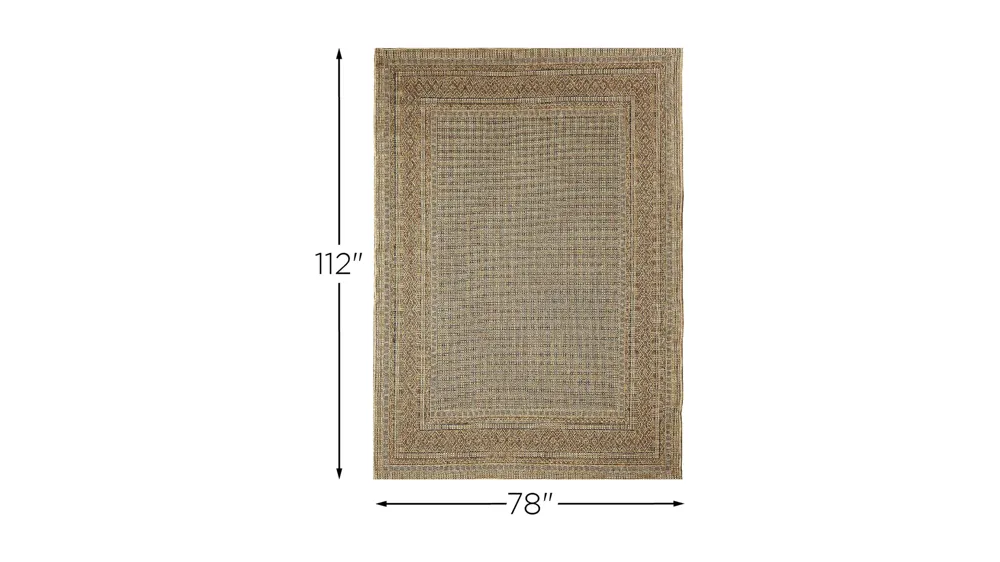 Monterey Diamond Border Indoor/Outdoor Rug Dimensions