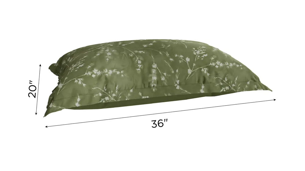 PureCare Floral Press Pillow Sham Set Dimensions