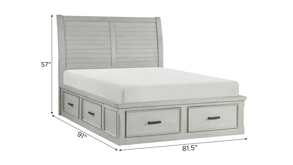 Ohana Platform Bed with Storage Dimensions