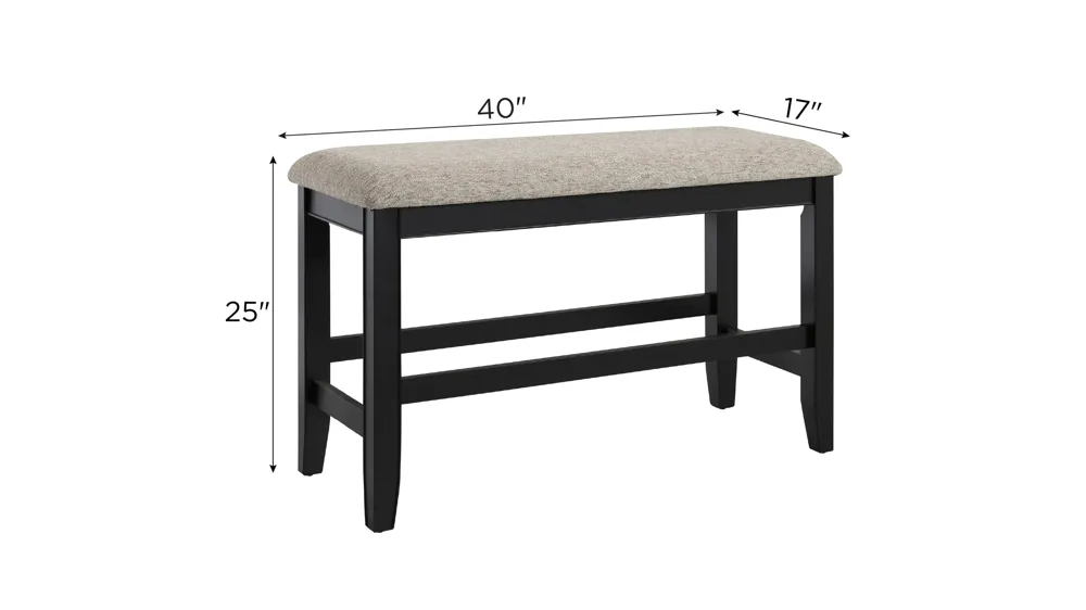 Lysander Counter-Height Bench Dimensions