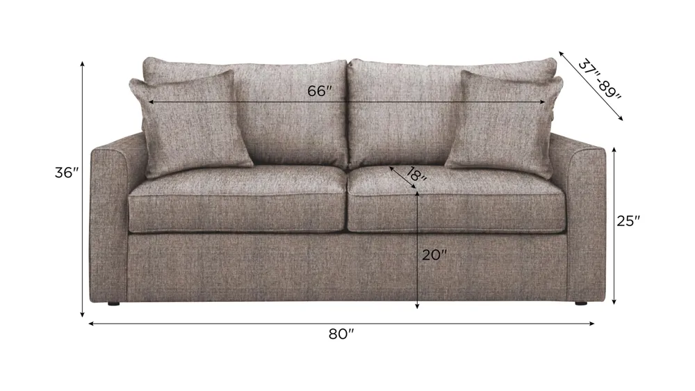 Trayce Chenille Queen Sleeper Sofa Dimensions