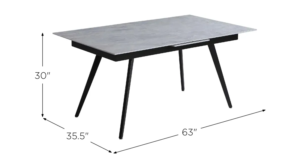 Amada Extendable Dining Table Dimensions