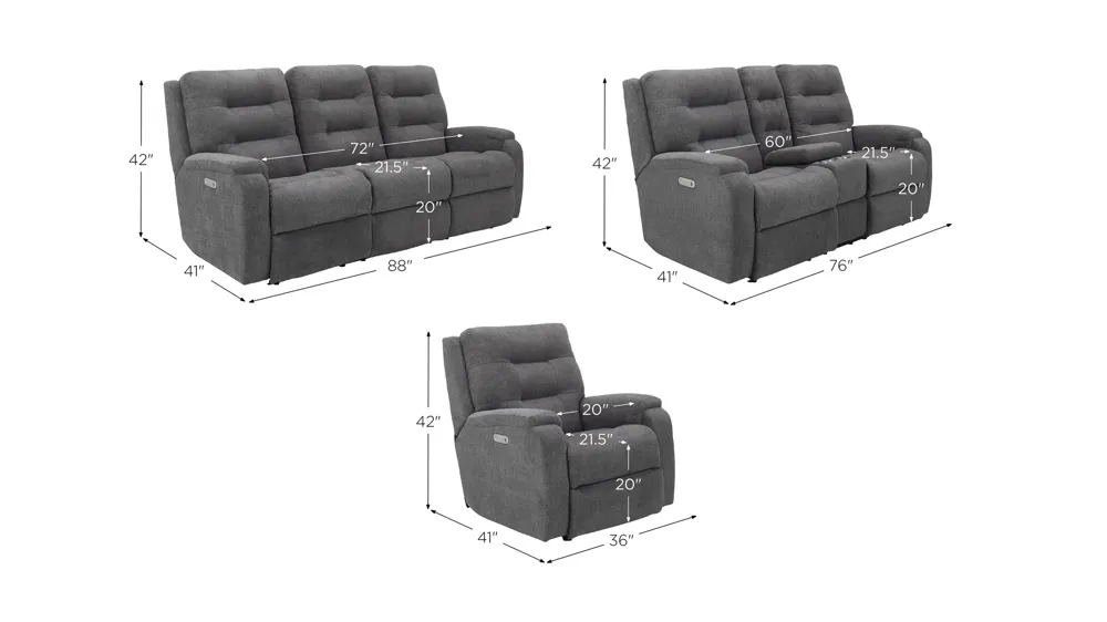 Halenbeck Living Room Set Dimensions