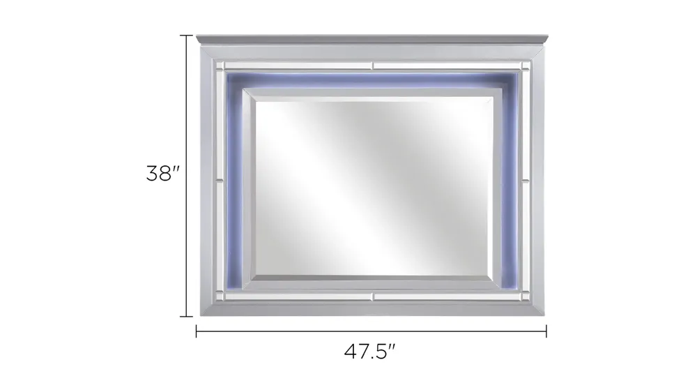 Brambley Mirror w/ LED Lights Dimensions