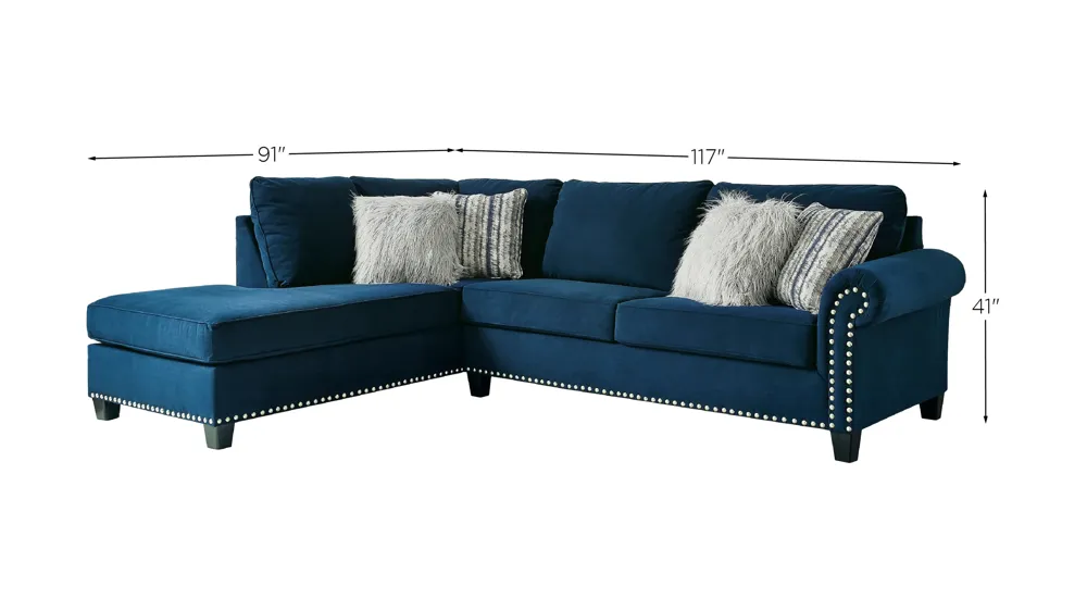 Trendle 2-Piece Sectional Dimensions