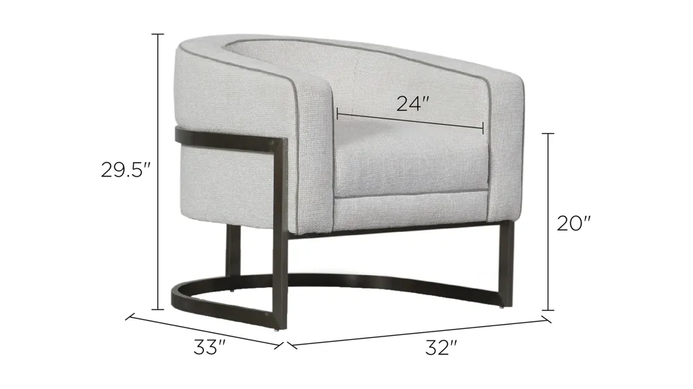 Diana Accent Chair Dimensions