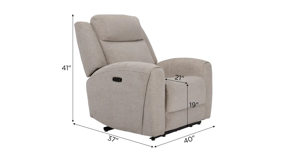 Newell Dual Power Recliner Dimensions