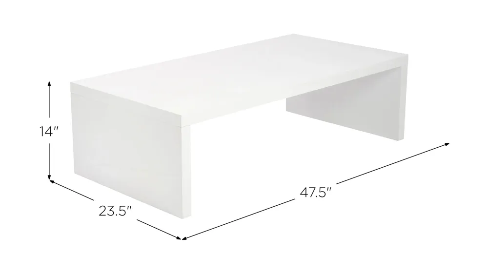 Abby 48" Coffee Table Dimensions