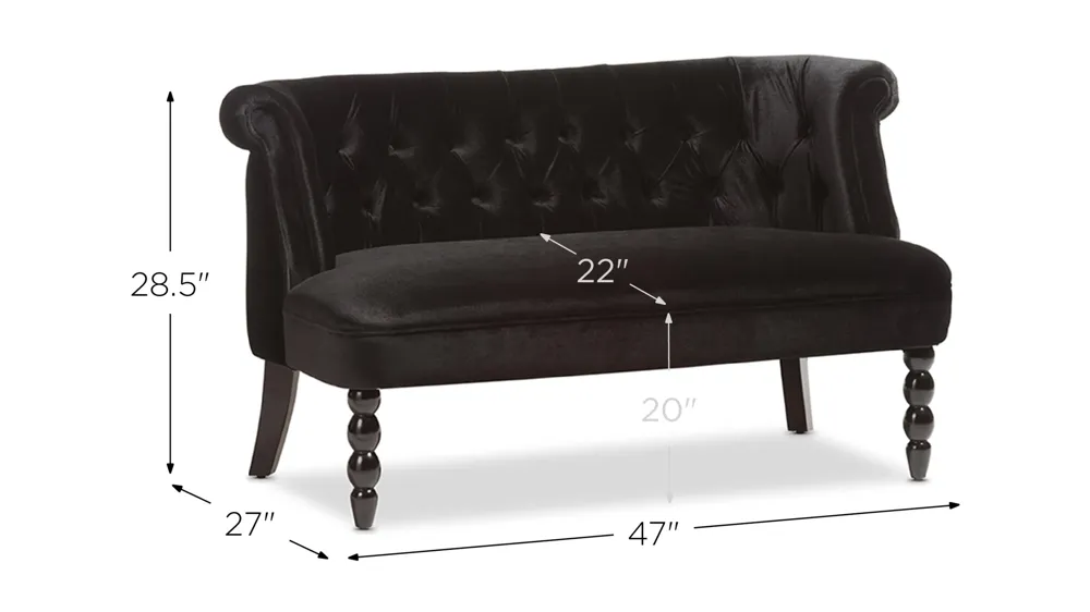 Flax Loveseat Dimensions