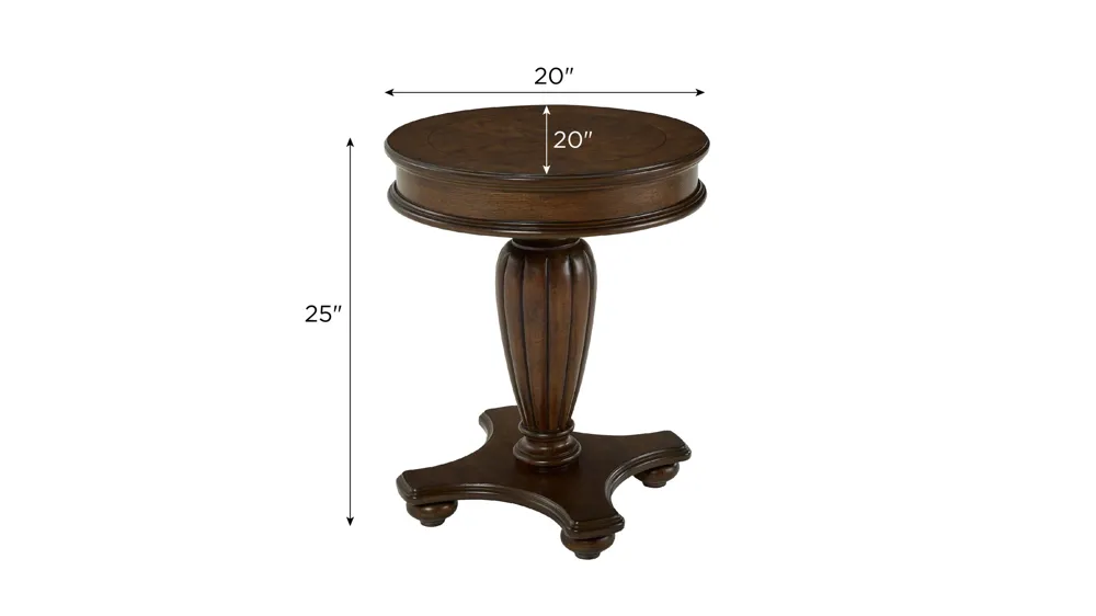 Crawley Round Chairside Table Dimensions