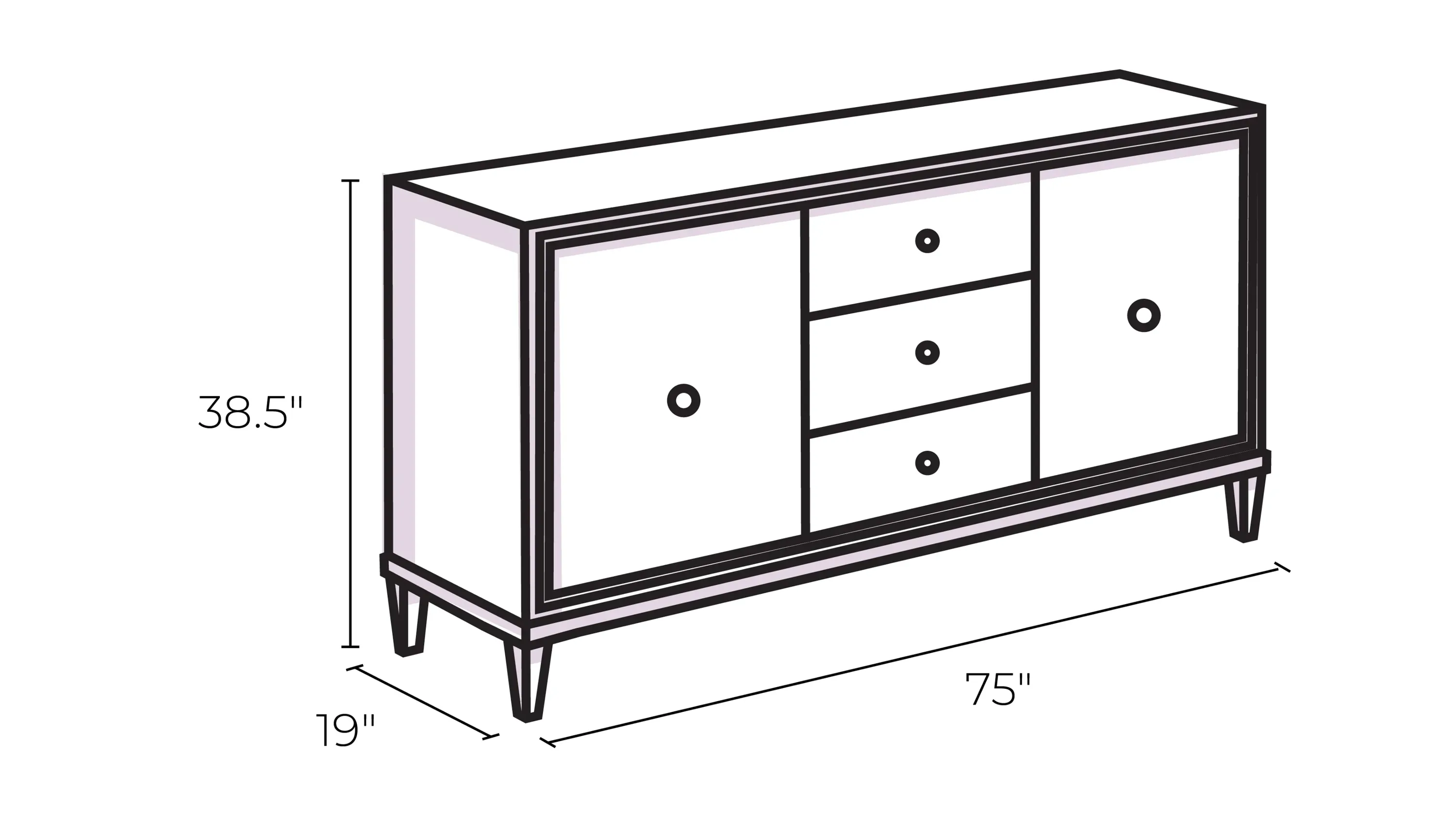 Round Table Height Standard Size Of Buffet Cabinet Versailles