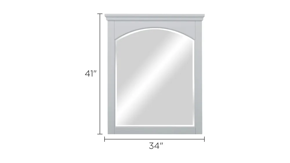 Kylie Youth Bedroom Dresser Mirror Dimensions